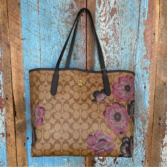 Coach Handbags - Coach City Large Tote Signature Canvas in Kaffe Fassett Floral Print